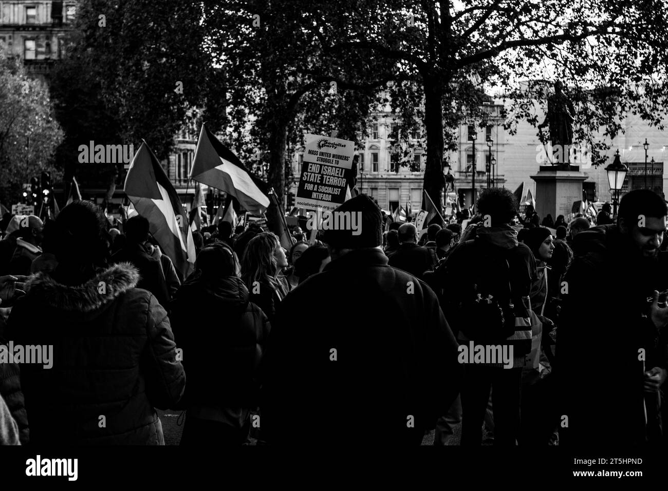 London Palestinian Demonstration Trafalgar Square Stock Photo Alamy
