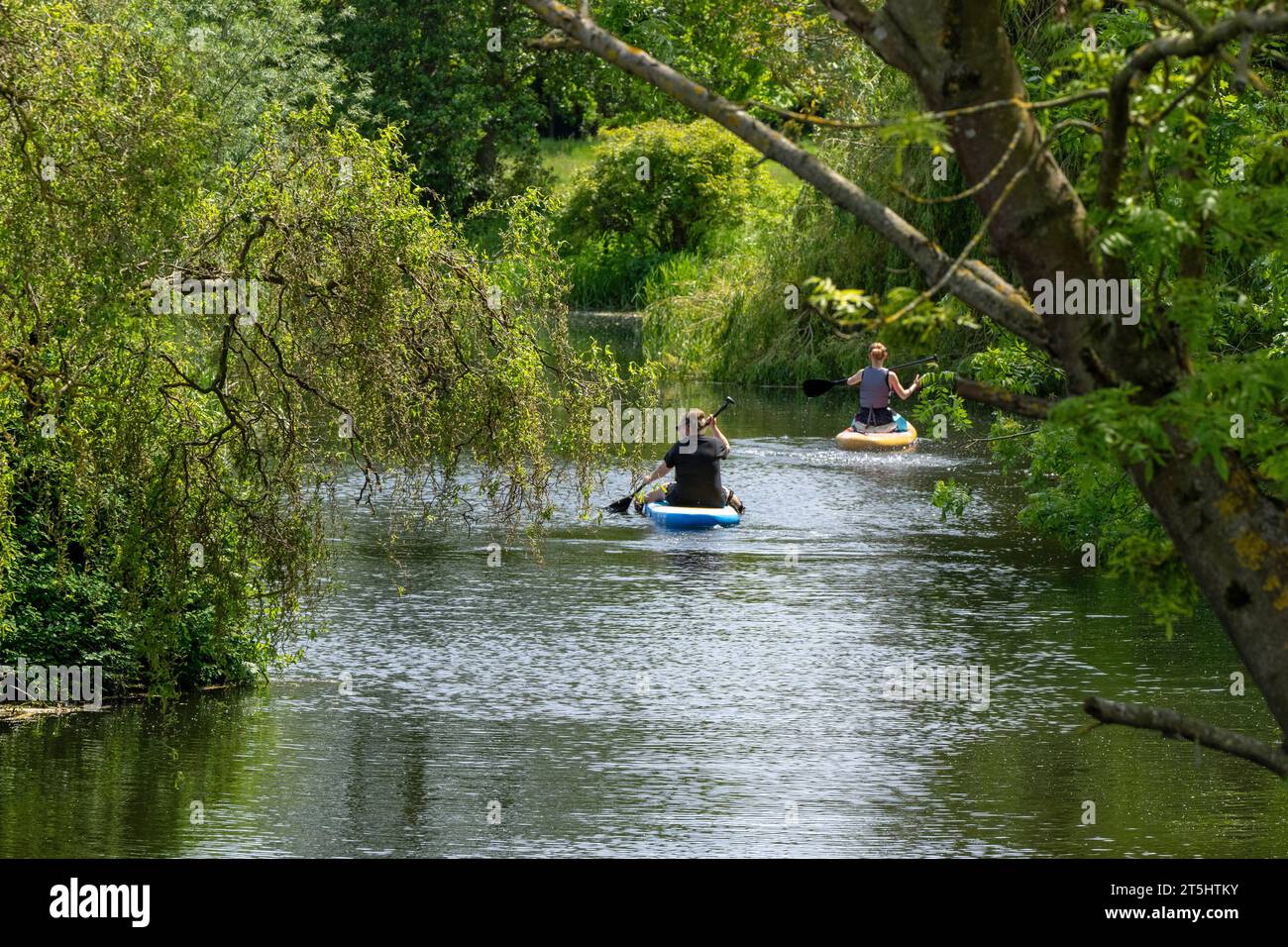 The River Waveney on the Norfolk/Suffolk border at Bungay  England Uk Stock Photo