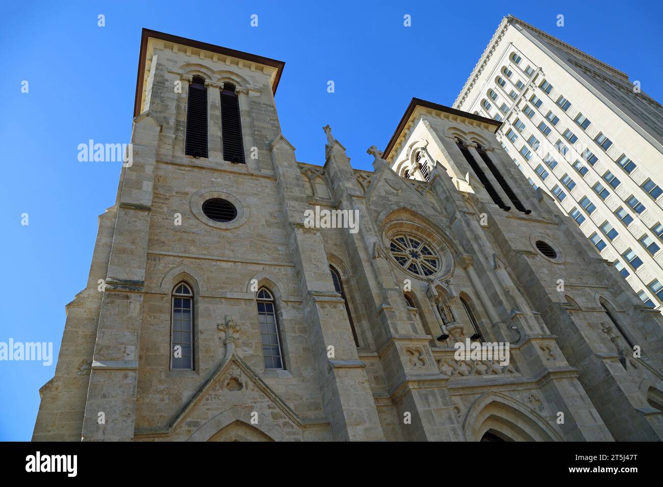 Standing close to San Fernando Cathedral, San Antonio, Texas Stock Photo