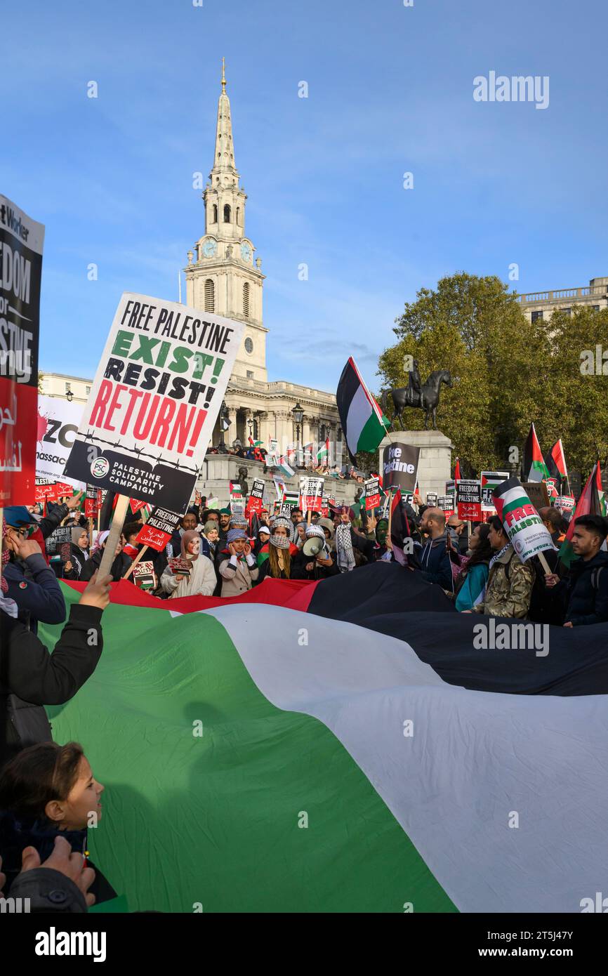 Pro palestine protest trafalgar square hi-res stock photography and