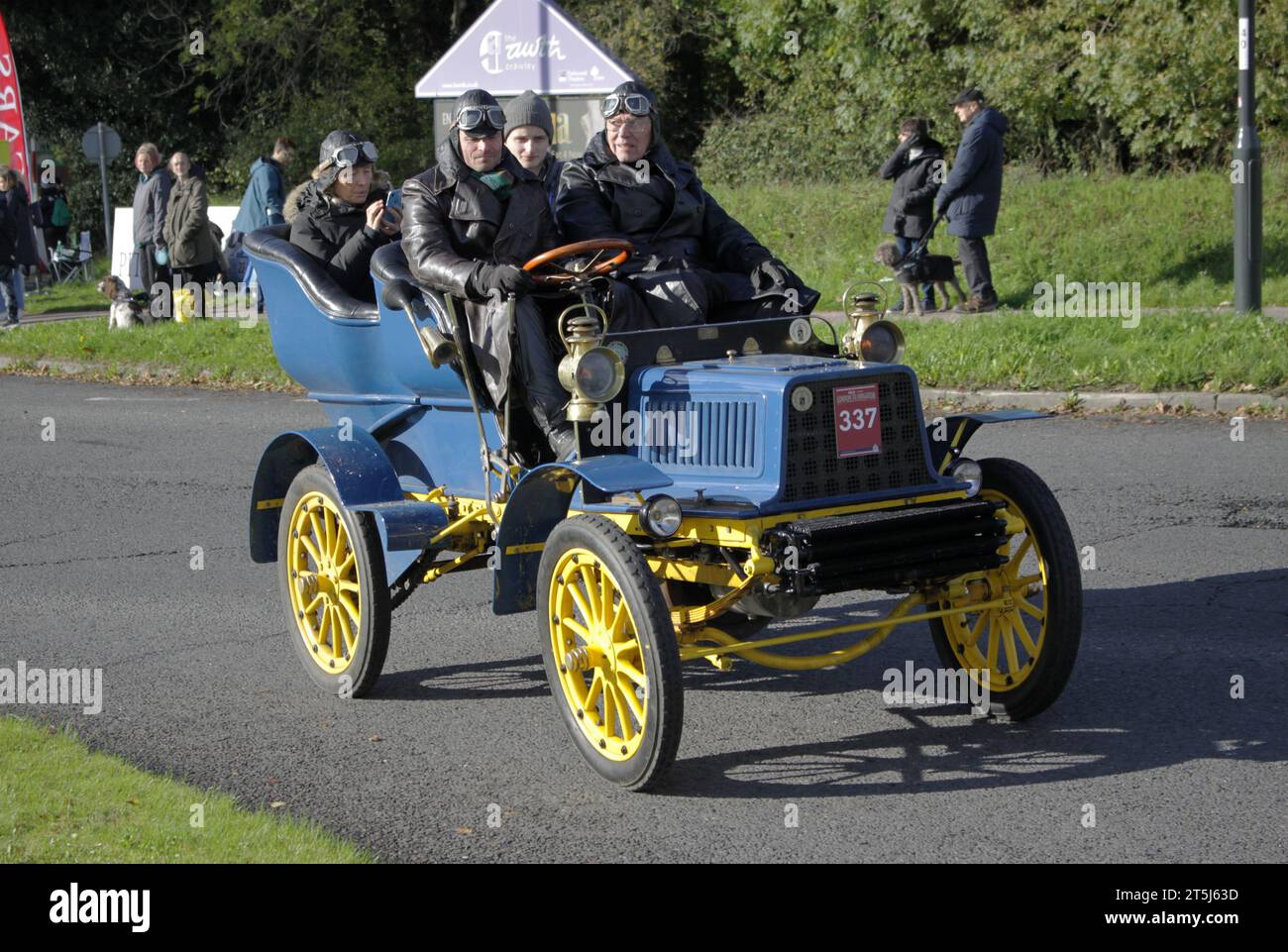 A 1904 Pope-Toledo taking part in the 2023 London to Brighton veteran car run Stock Photo
