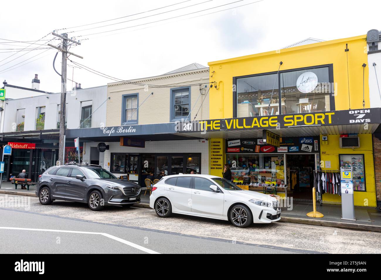 Balmain a suburb of Sydney, sports shop, cafe  and stores in Balmain,NSW,Australia,2023 Stock Photo