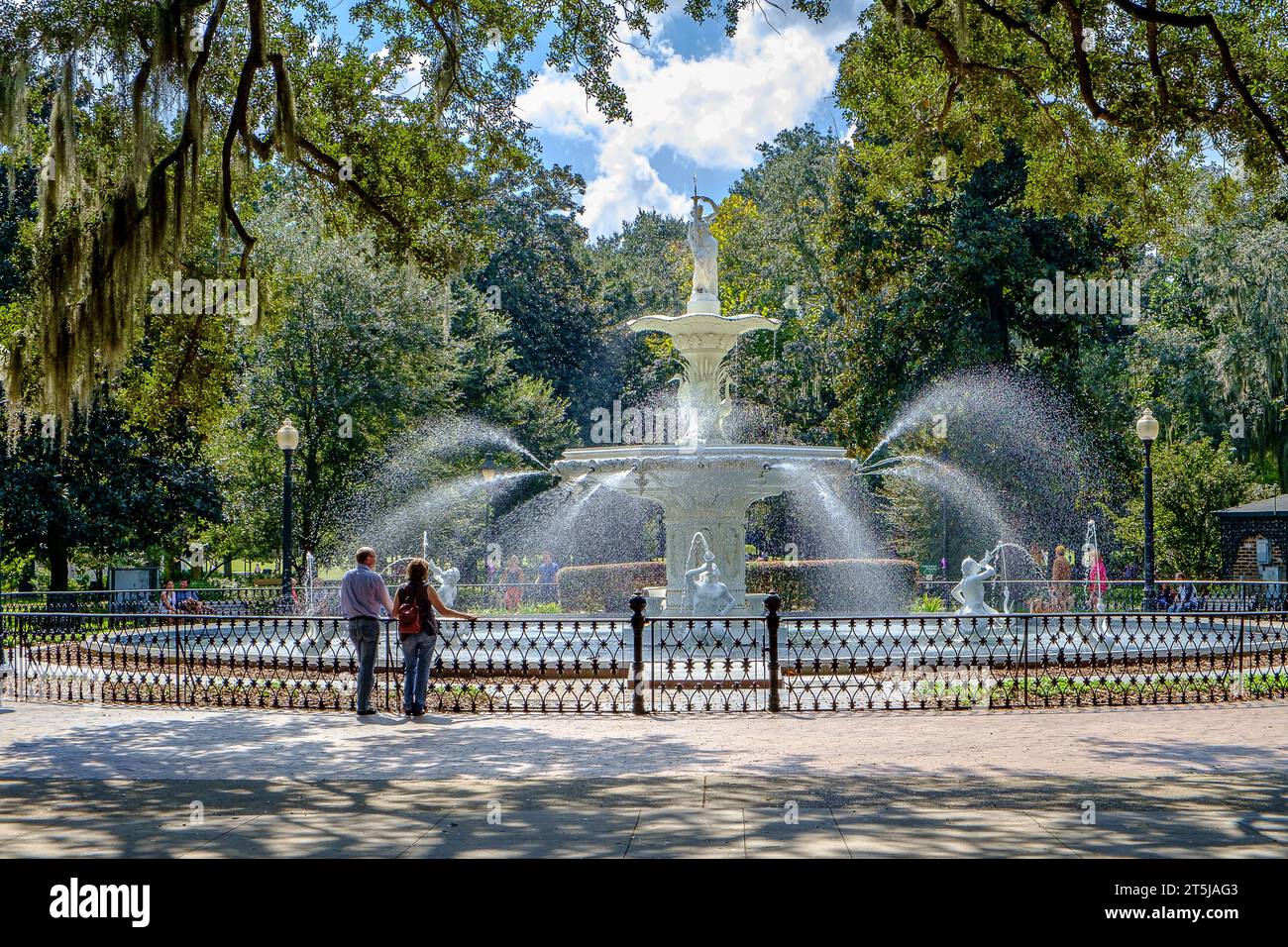 Forsyth Park fountain in Savannah, GA dates back to 1858. Established
