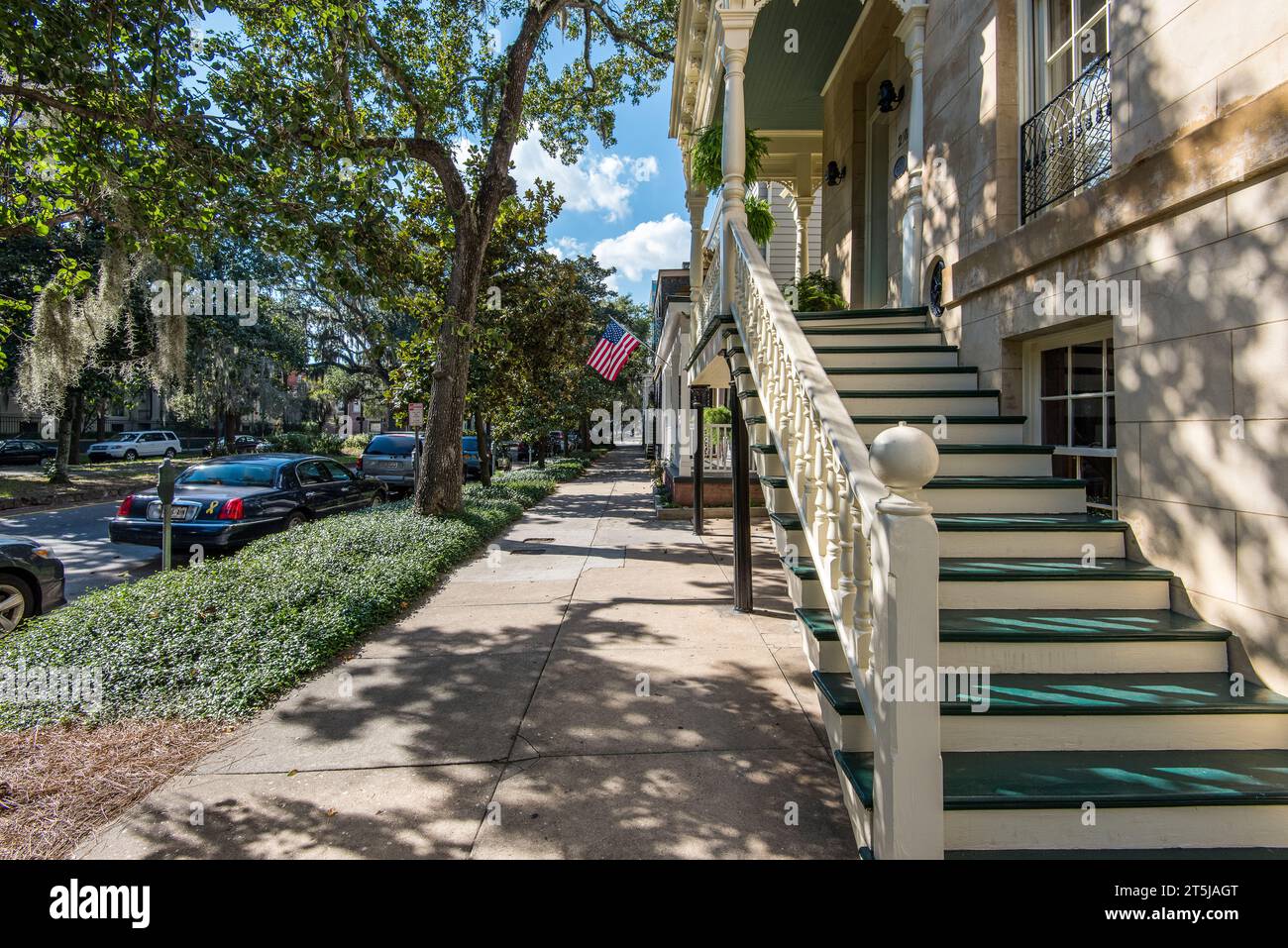 Traditional residential architecture in Savannah, GA. Established in