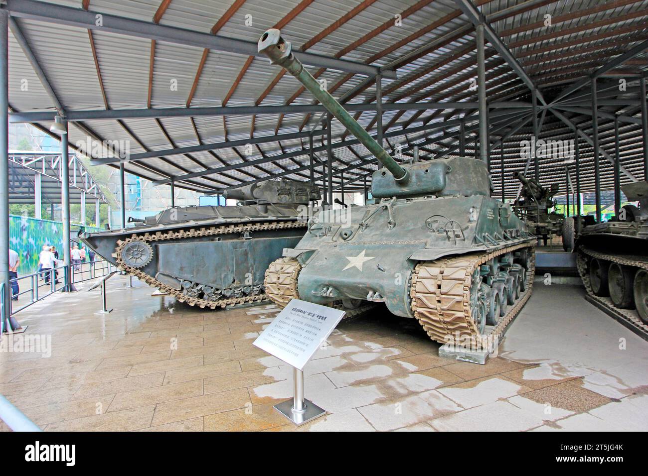 BEIJING - MAY 24: American M4A1 type 'Sherman' medium tank, in the Chinese military museum, on may 24, 2014, Beijing, China Stock Photo