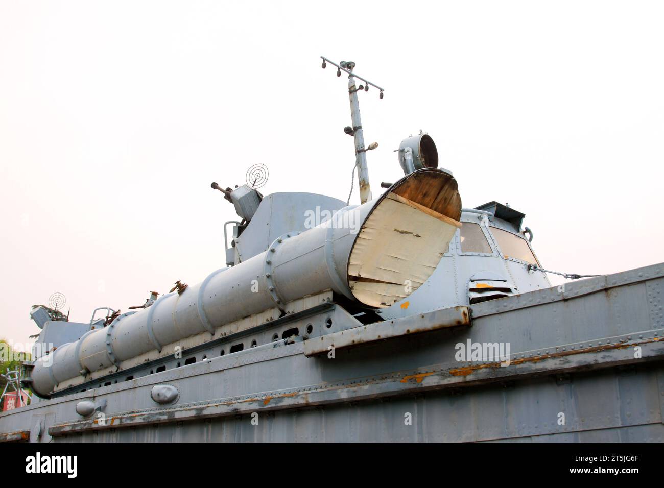 BEIJING - MAY 24: Soviet union made 123 torpedo boats, in the Chinese military museum, on may 24, 2014, Beijing, China Stock Photo