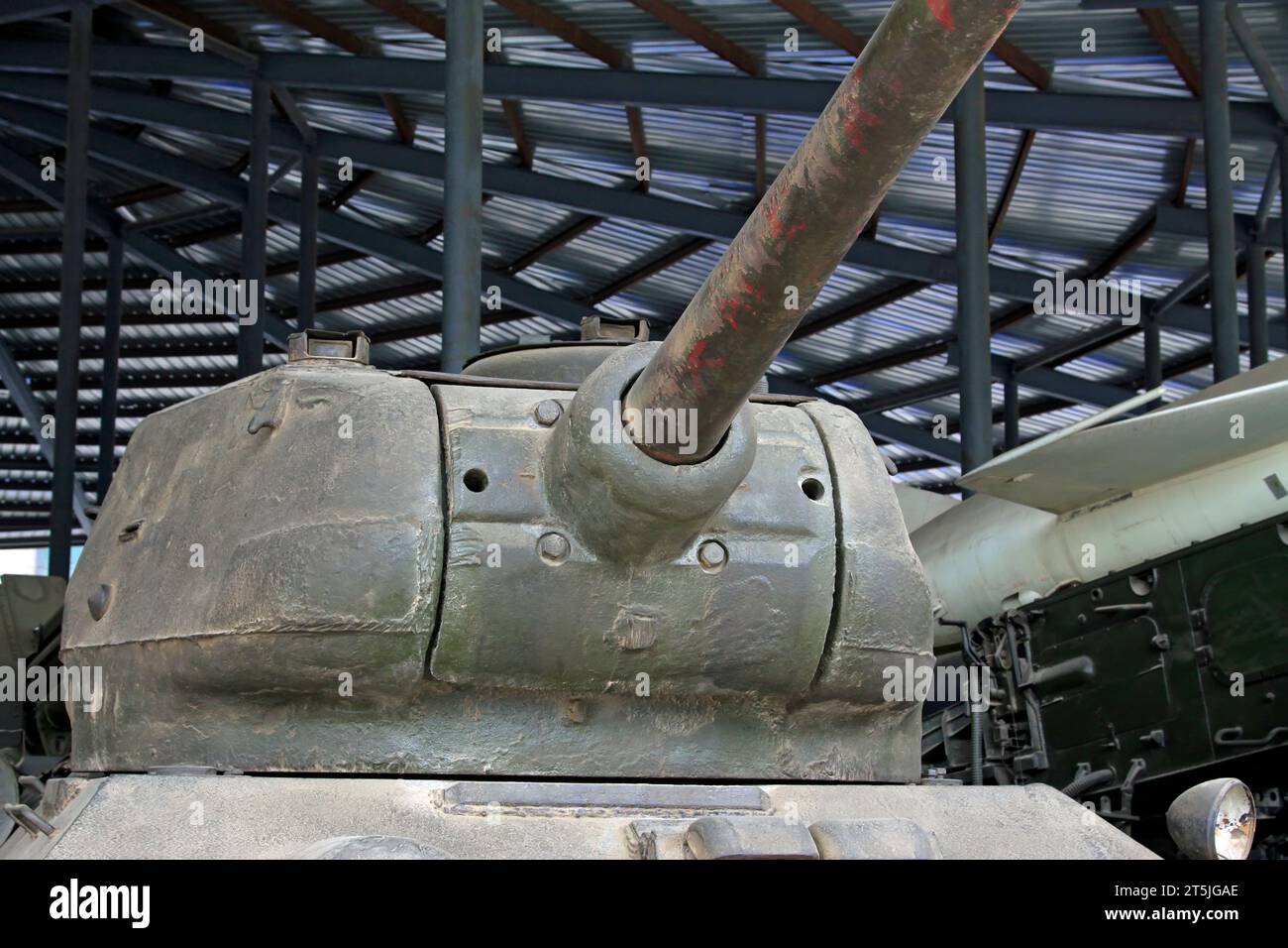 tanks gun turret, closeup of photo Stock Photo Alamy