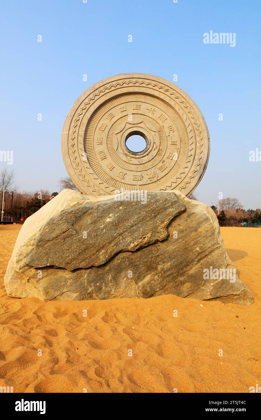 Rock sculptures on the beach Stock Photo Alamy