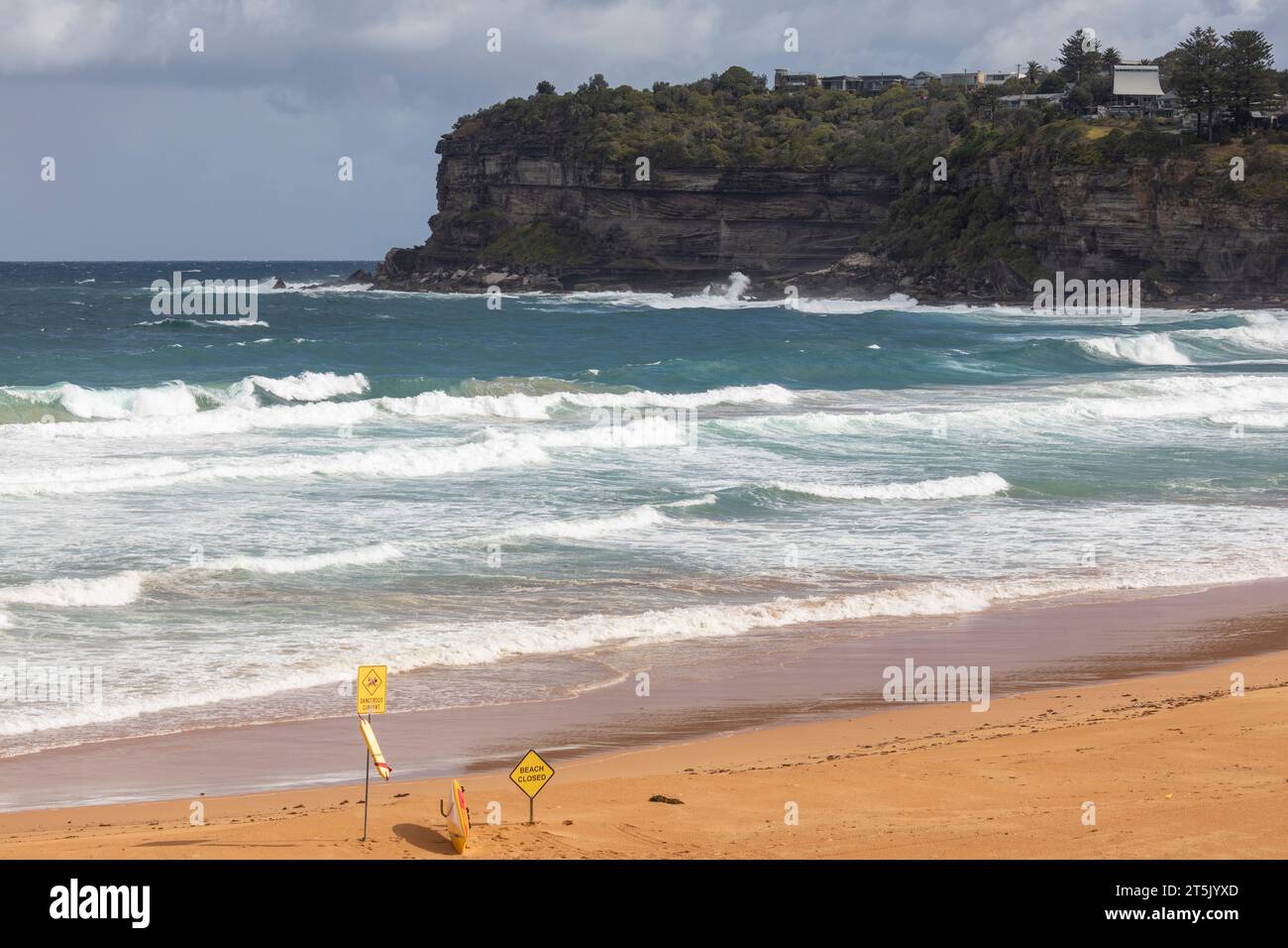 Beach closed dangerous currents and surf warning signs,Newport Beach