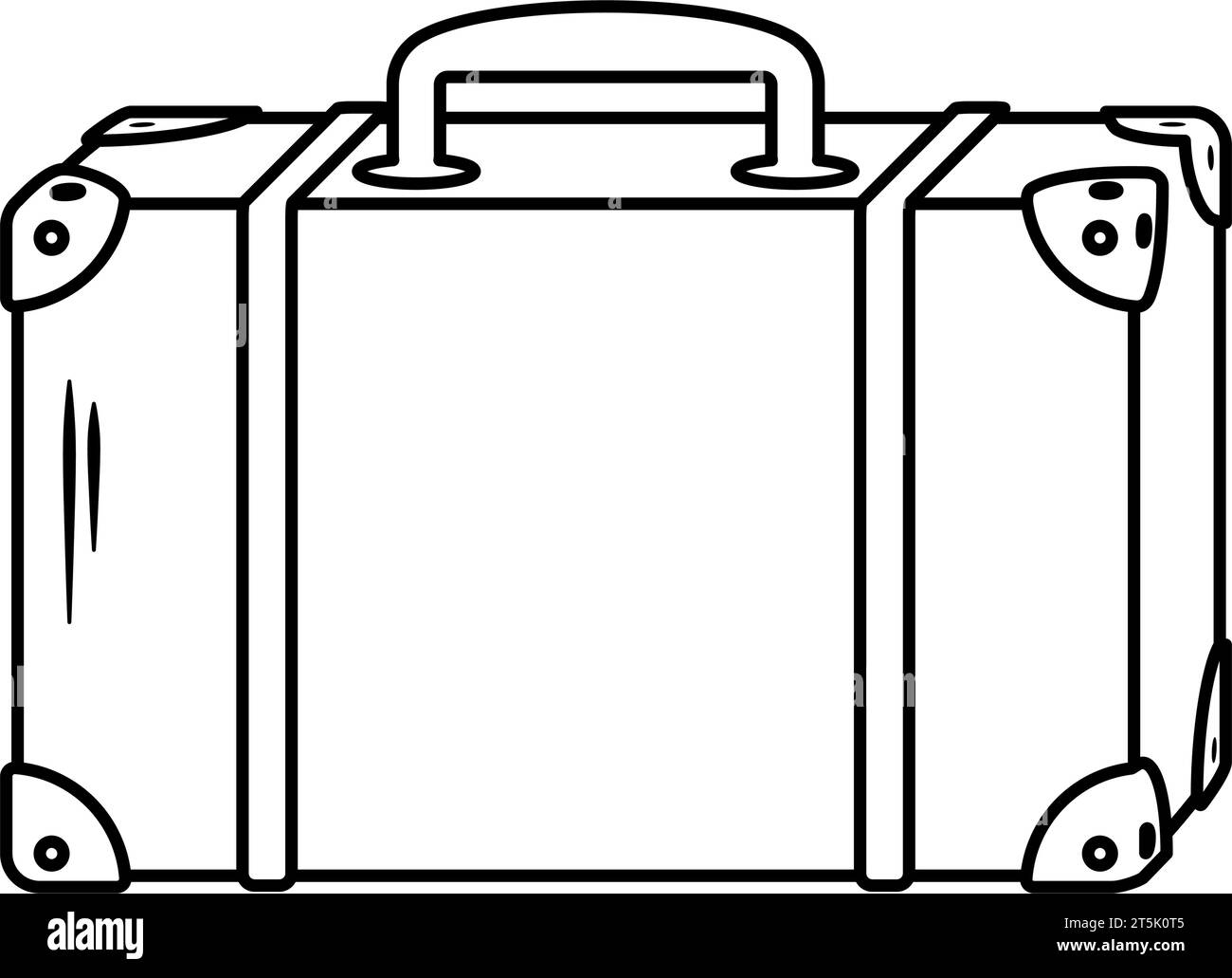 Retro style suitcase or briefcase vector Stock Vector