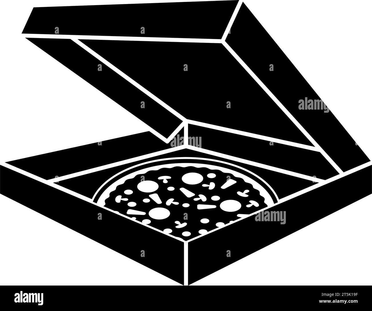 Pizza box packaging food Black and White Stock Photos & Images - Alamy