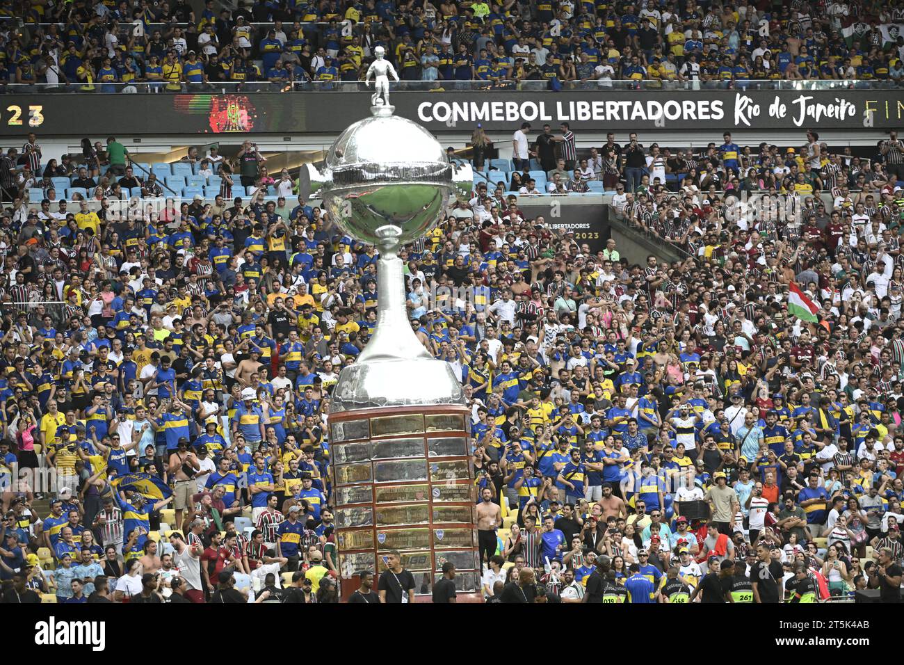 Rio de Janeiro-Brazil,04-11-2023 Fluminense celebrates the title of Champion of the Copa Libertadores da América. Match Fluminense and Boca Junior Stock Photo