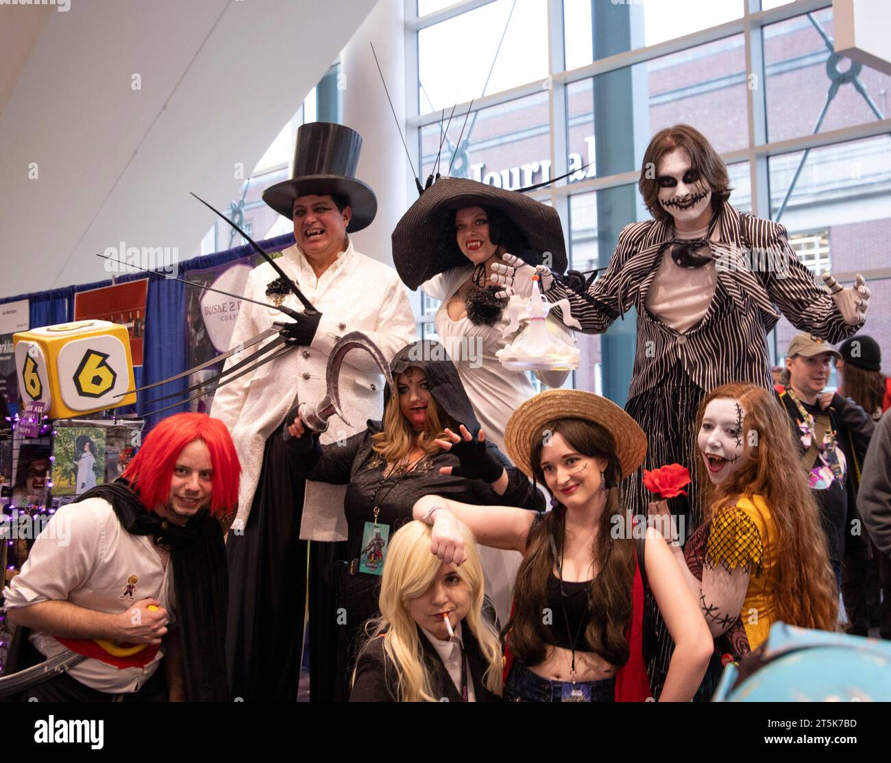 Providence, RI. Cosplayers strike their best pose at RI Comic Con. Nov
