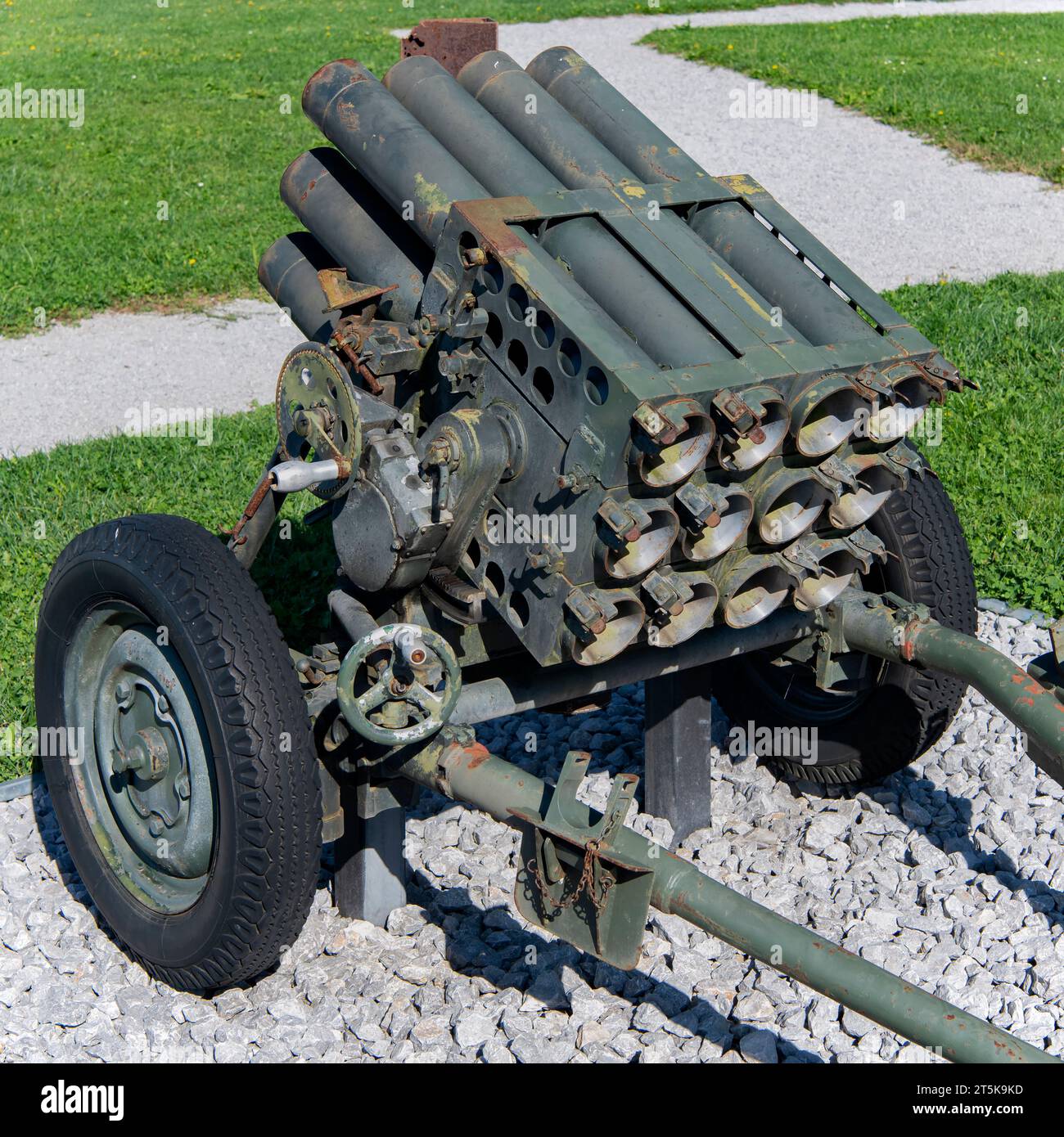 MLRS RAK12 M92 at Museum of Homeland War in Karlovac, Croatia Stock Photo