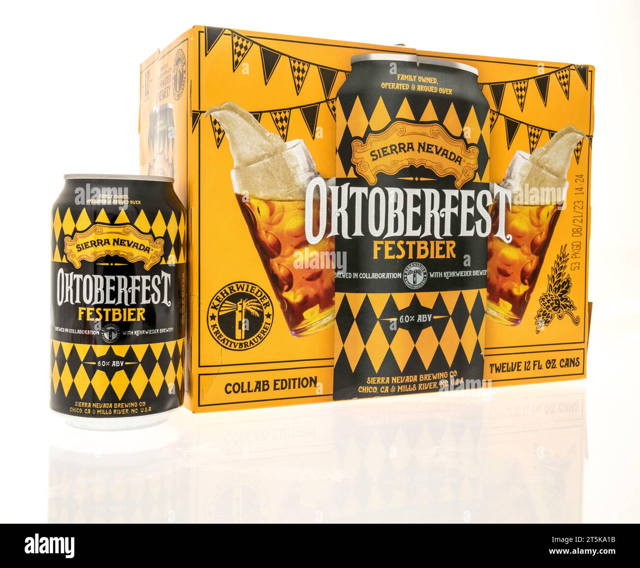 Winneconne, WI 8 October 2023 A 12 pack of Sierra Nevada oktoberfest