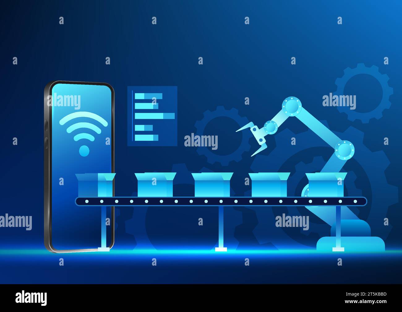 Industry 4.0 business technology, mechanical manufacturing industry is