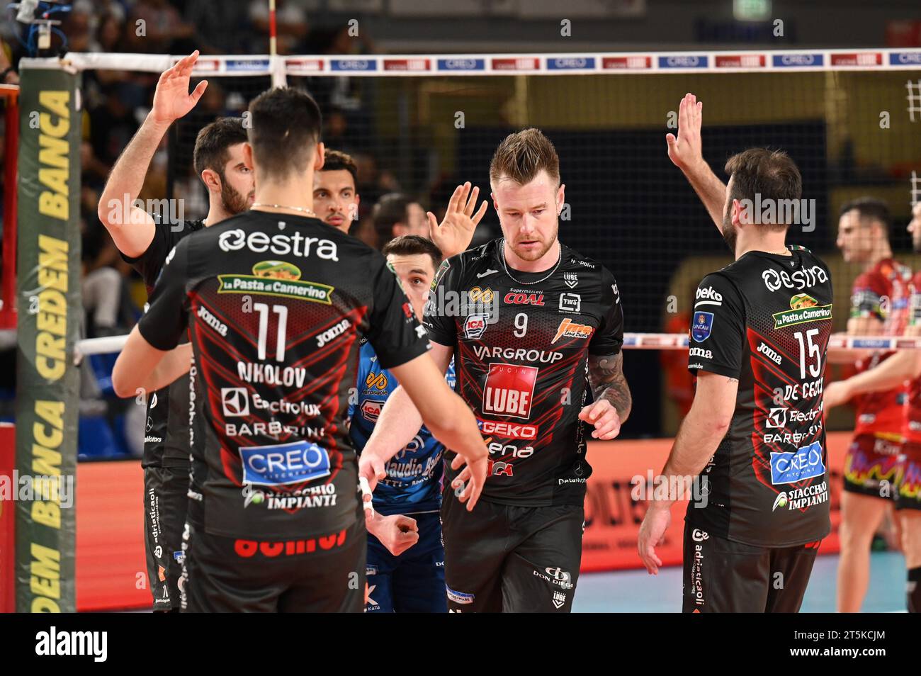 Civitanova Marche, Italy. 05th Nov, 2023. Cucine Lube Civitanova's team