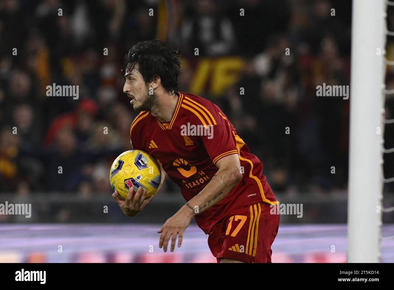Rome, Italy. 05th Nov, 2023. Sardar Azmoun of A.S. Roma celebrates ...