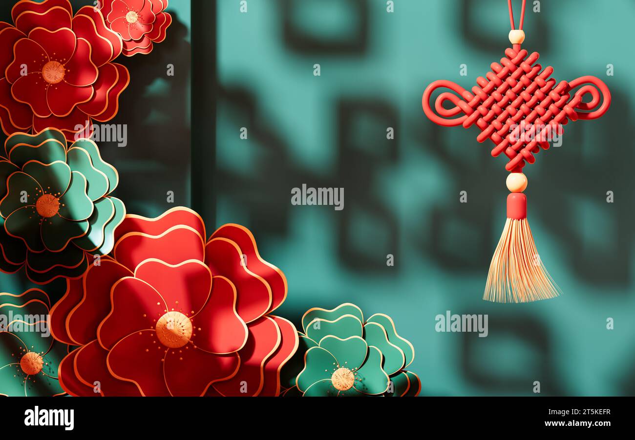 Chinese Knotting Chinese Traditional Background 3d Rendering 3d