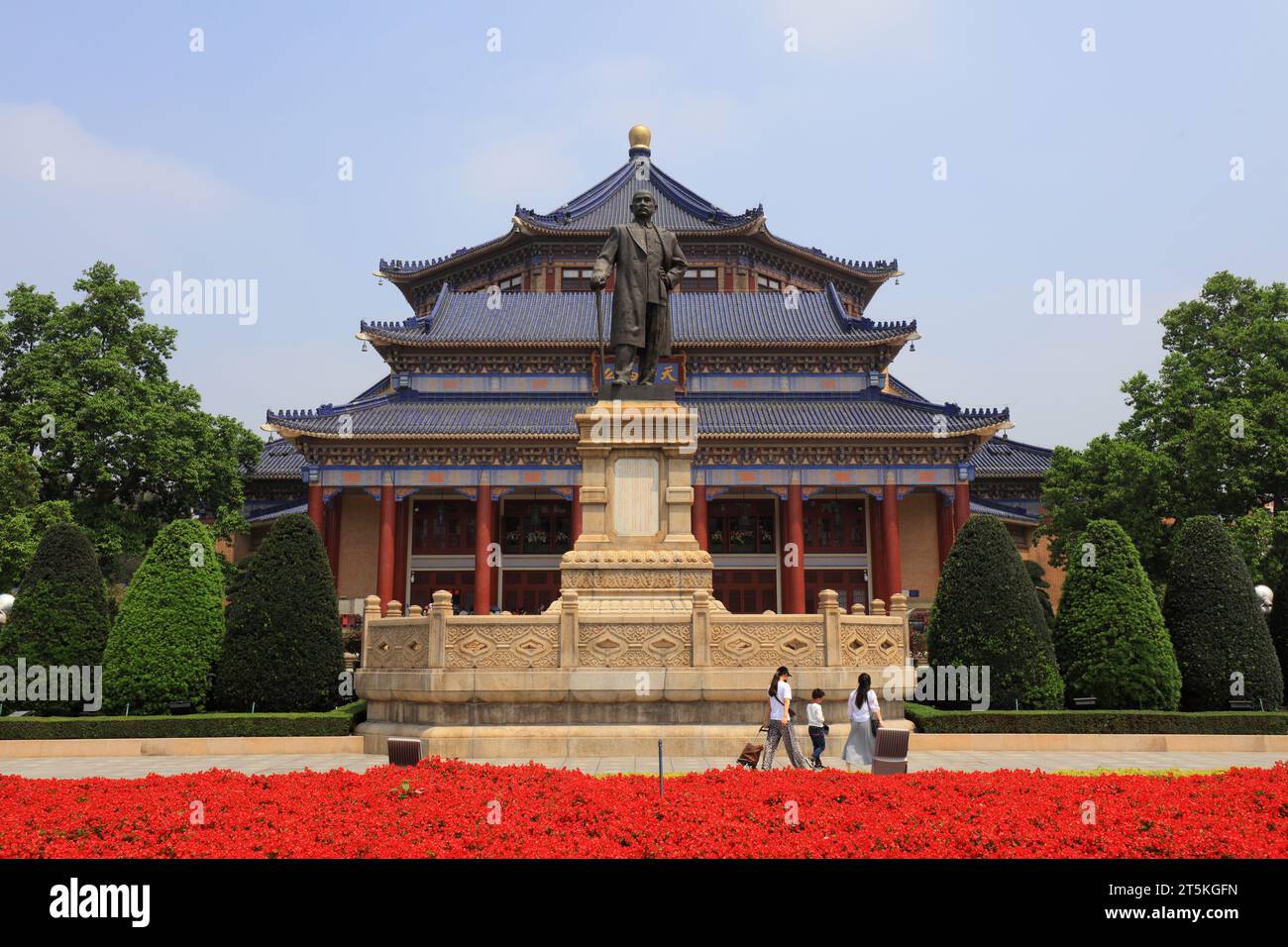 Guangzhou, China - April 5, 2019: Sun Yat-sen Statue in Zhongshan Memorial Hall, Guangzhou, Guangdong Province, China Stock Photo