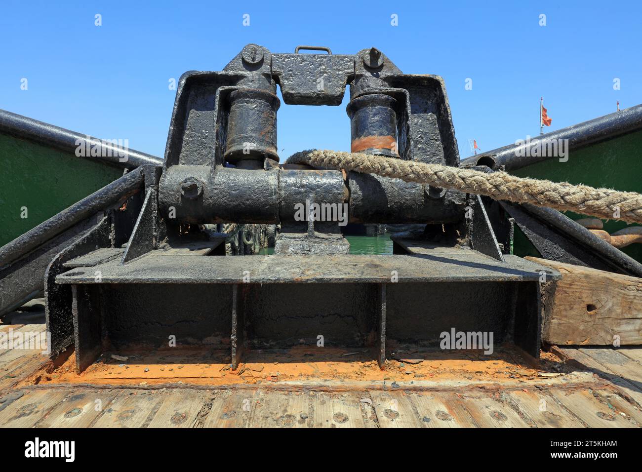 Marine mooring rope equipment on board Stock Photo Alamy