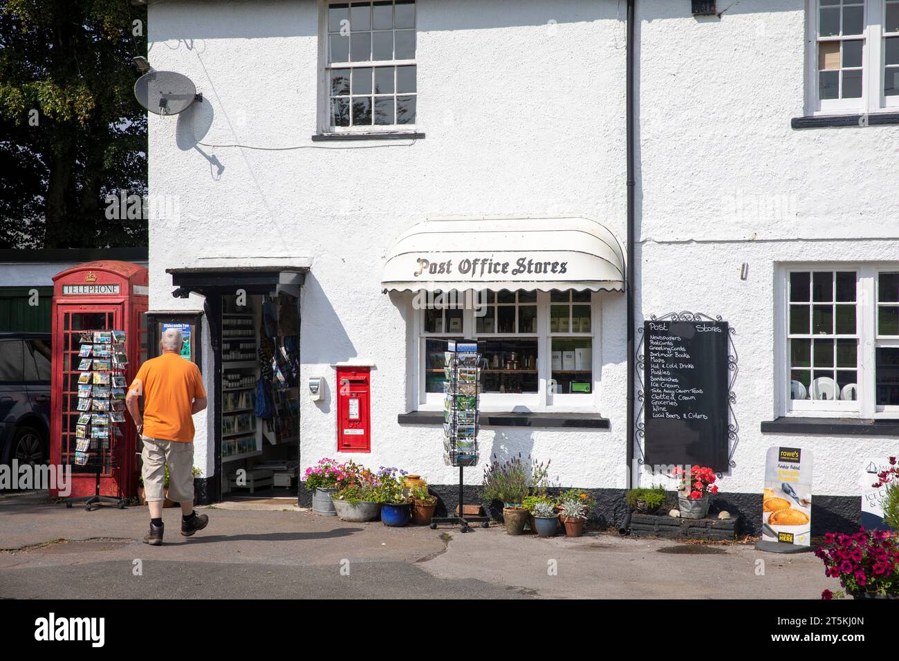 Dartmoor national park, Postbridge hamlet rural Post office and stores
