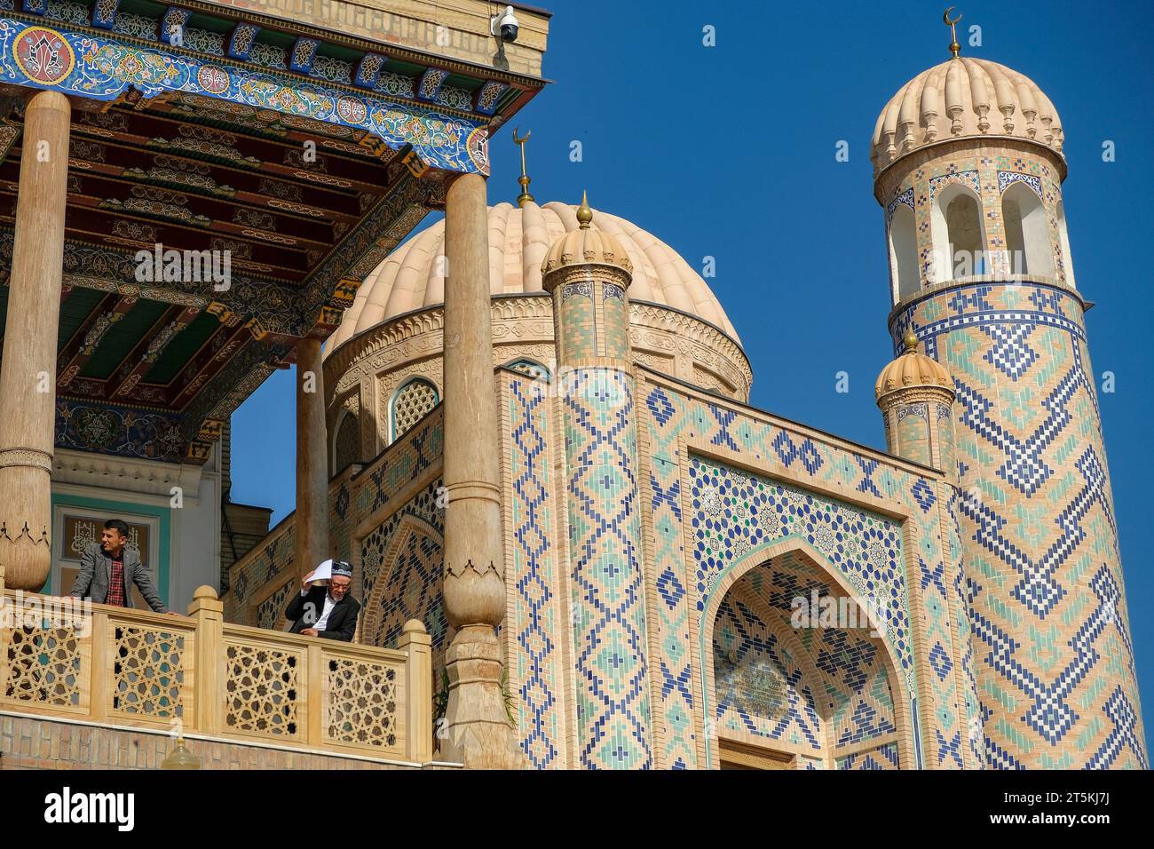 Pakistan Azrat Samarkand, Uzbekistan - November 1, 2023: People visiting the Hazrat ...