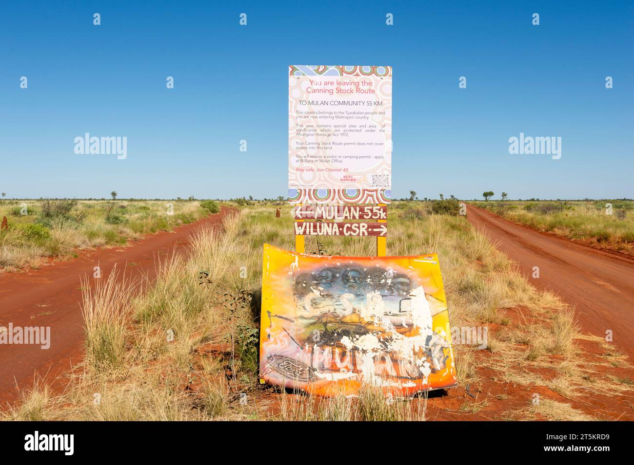 Fork on the Canning Stock Route, the longest historic stock route in the world, Western