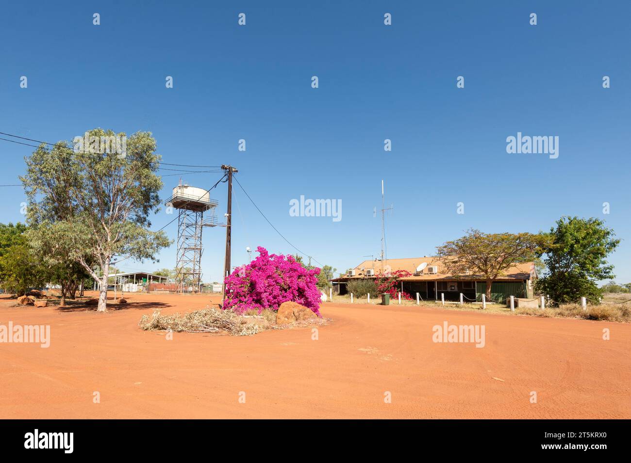 The small Outback town of Billiluna, an Aboriginal community in the Kimberley Region, Western Australia, Australia Stock Photo