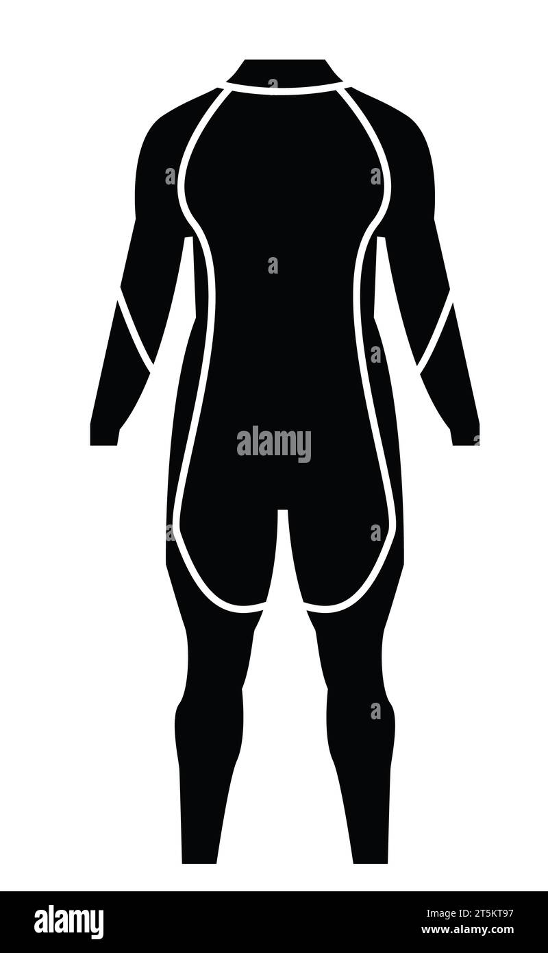 Diving wetsuit icon. Fullsleeve wetsuit sign. Diving swimsuit symbol