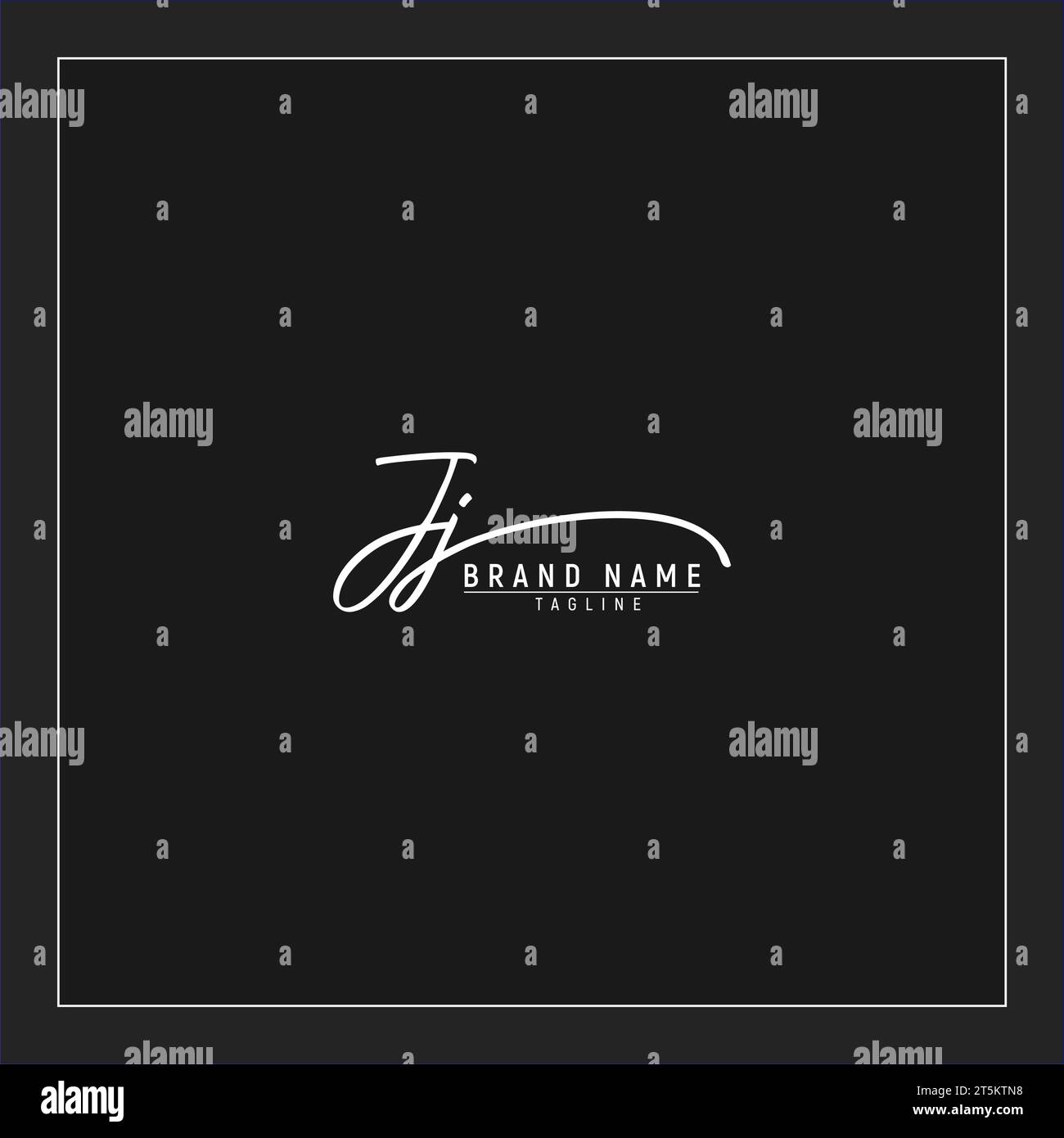 luxury initial JJ logo initials signature handwriting monogram isolated