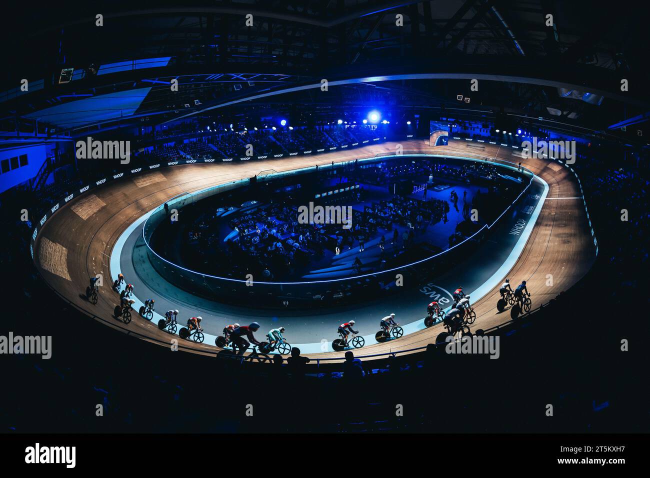 Saint Quentin En Yvelines, France. 26th Nov, 2022. Picture by Alex Whitehead/SWpix.com - 26/11/2022 - Cycling - UCI Track Champions League, Round 3: Saint-Quentin-en-Yvelines - Velodrome National de Saint-Quentin-En-Yvelines, France - A General View (GV). FILE PICTURE: A general interior view of the Vélodrome National de Saint-Quentin-en-Yvelines in Montigny-le-Bretonneux, France. The host venue for the Track Cycling and Para-track Cycling events at the 2024 Paris Olympics and Paralympics. Credit: SWpix/Alamy Live News Stock Photo