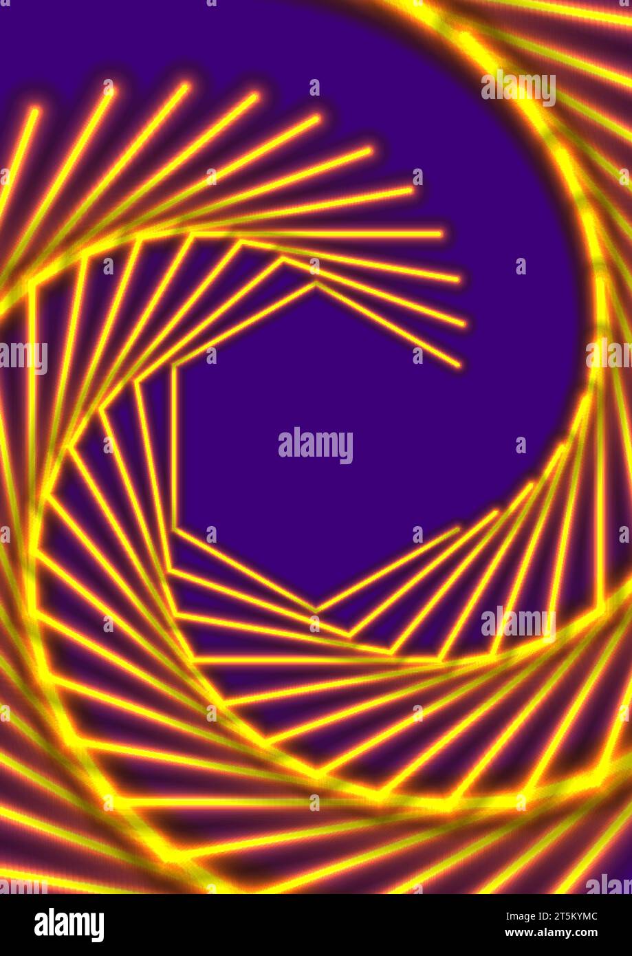 Bright orange laser lines abstract hitech neon background. Glowing