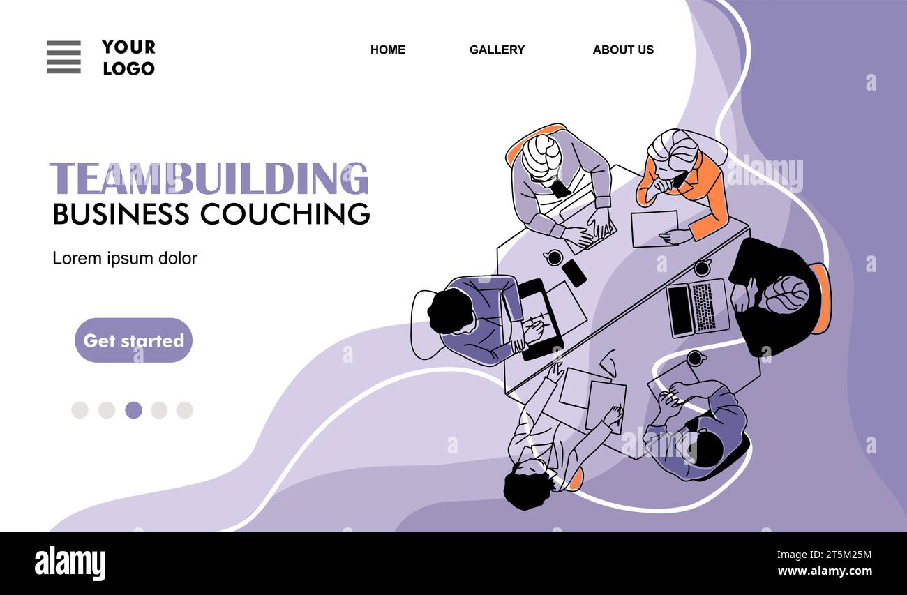 Team building business landing page vector art Stock Vector Image & Art ...