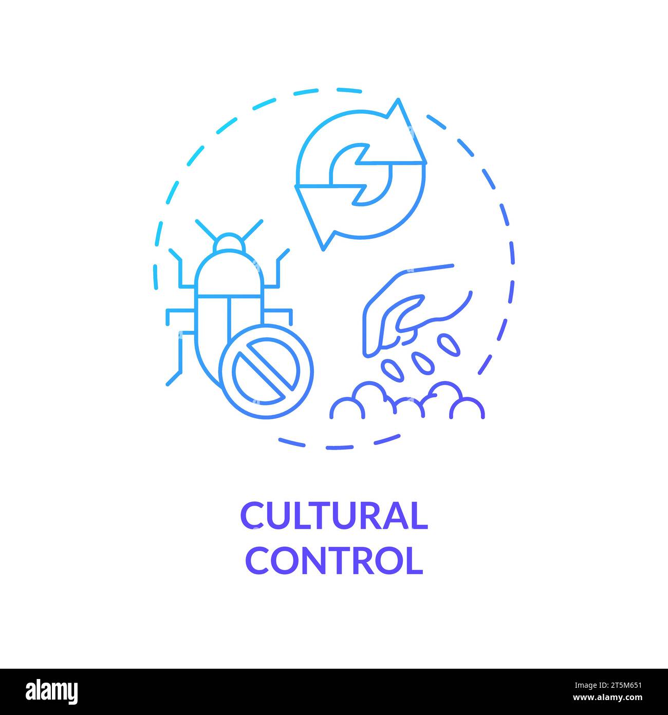 Thin gradient icon cultural control concept Stock Vector