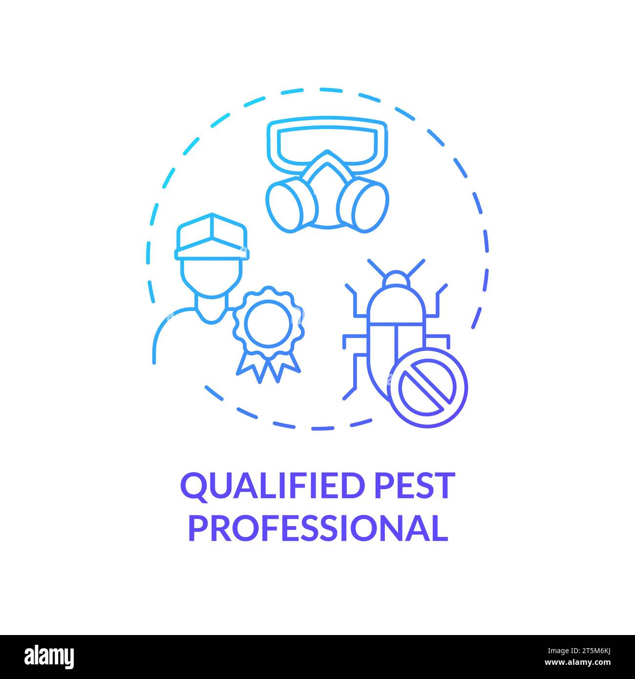 Thin gradient icon qualified pest professional concept Stock Vector