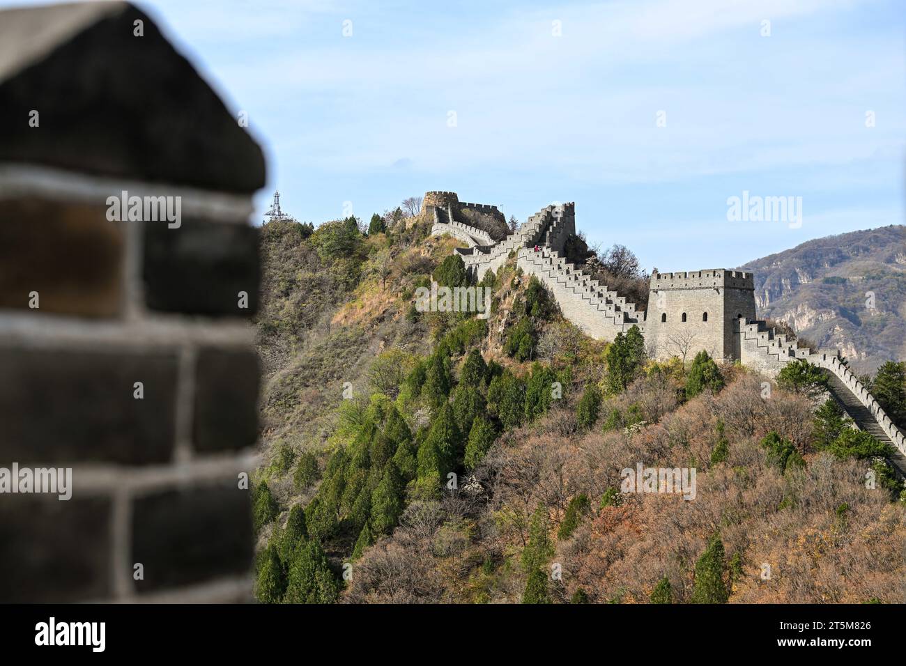 Tianjin. 6th Nov, 2023. This photo taken on Nov. 6, 2023 shows the autumn scenery of the Huangyaguan Great Wall in Jizhou District of Tianjin, north China. Credit: Sun Fanyue/Xinhua/Alamy Live News Stock Photo