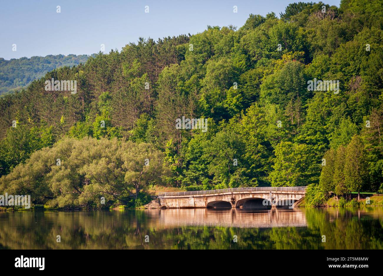 Quaker Lake Area at Allegany State Park in New York State Allegany