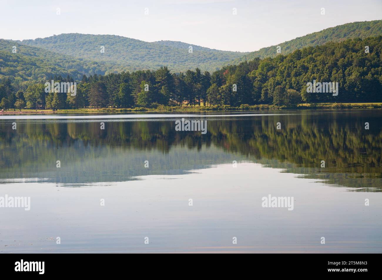Quaker Lake Area at Allegany State Park in New York State Allegany