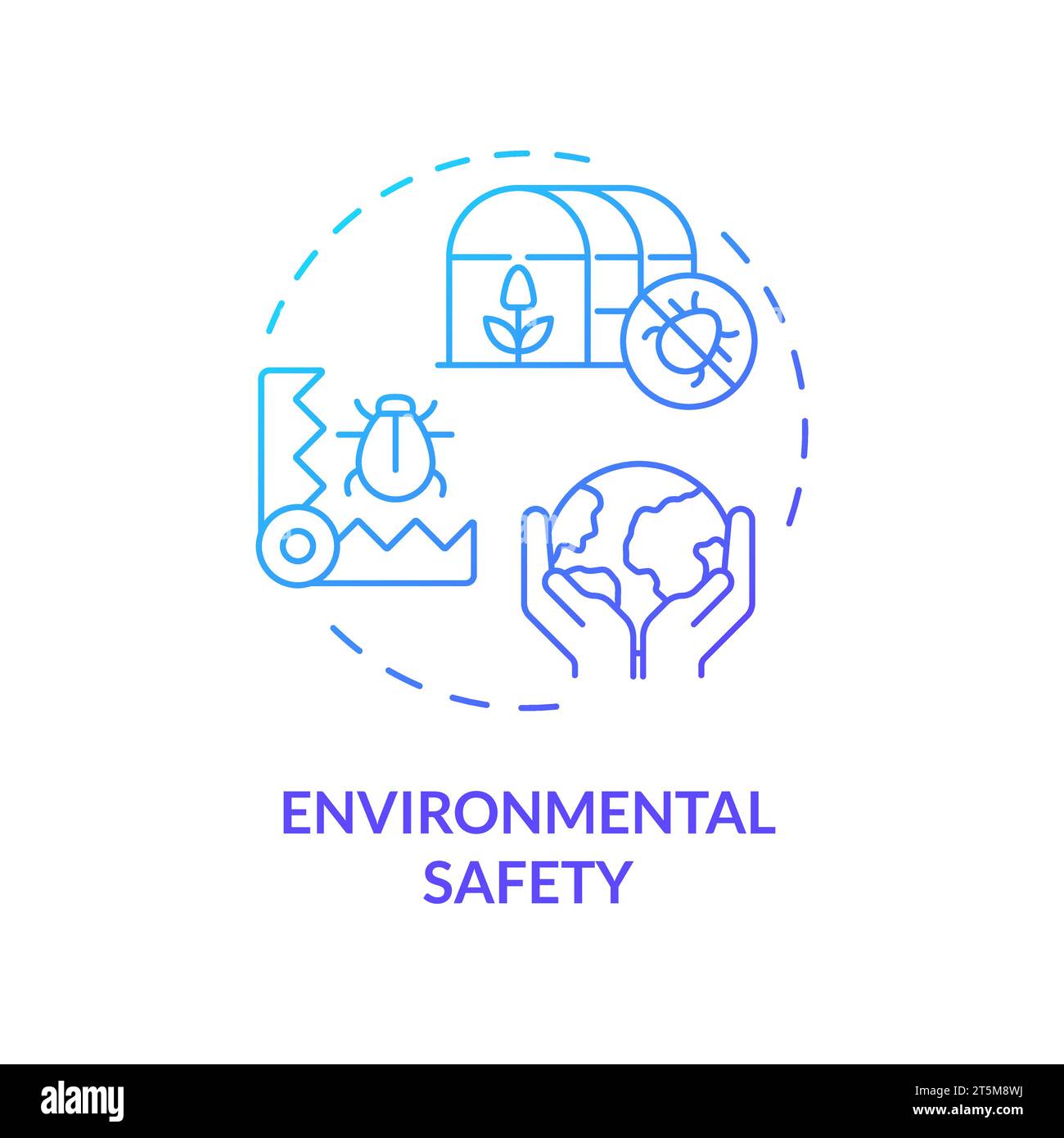 Thin gradient icon environmental safety concept Stock Vector