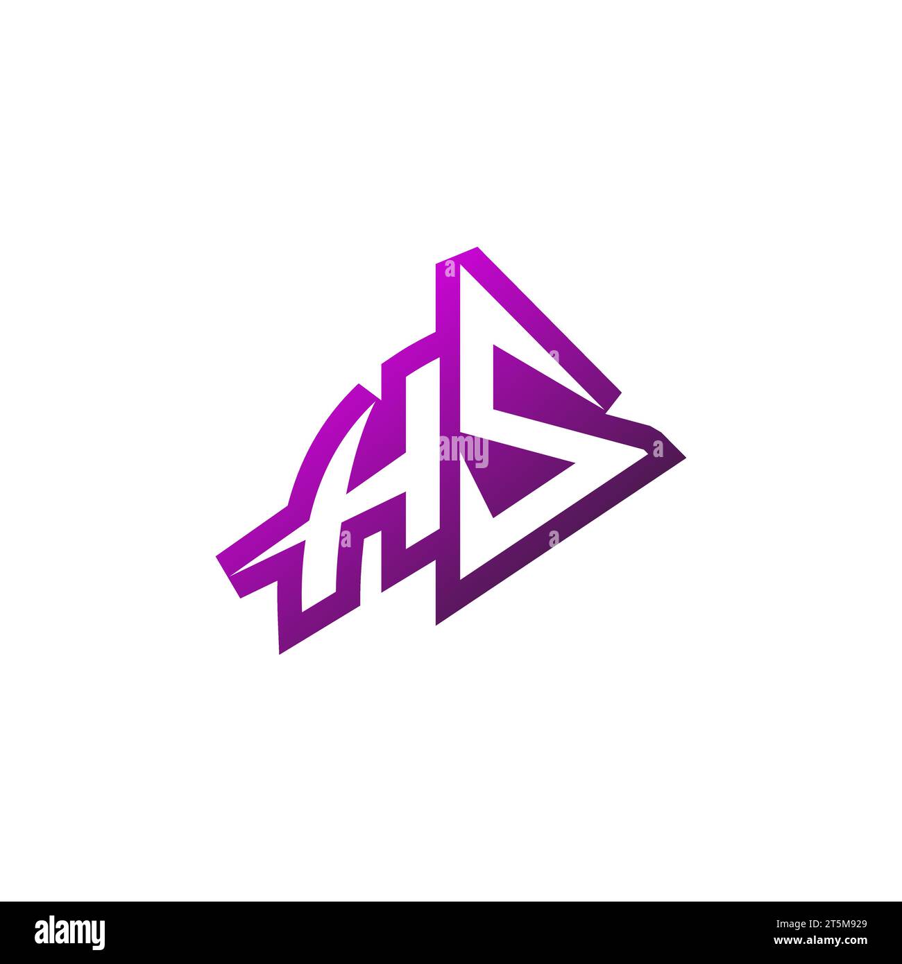HS Premium emblem logo initial esport and gaming design concept Stock ...