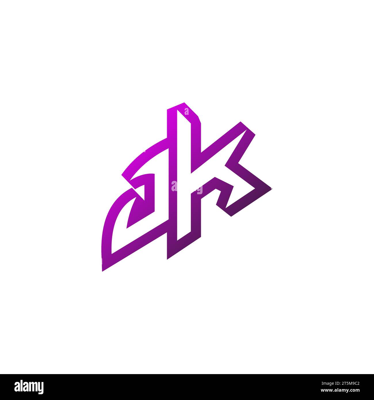 JK Premium emblem logo initial esport and gaming design concept Stock ...