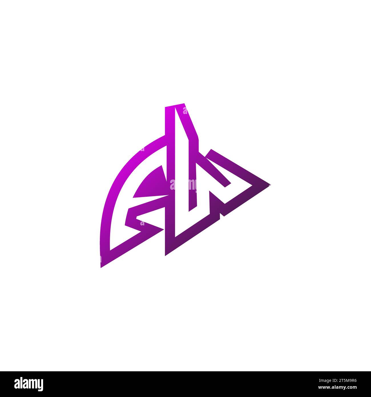 FW Premium emblem logo initial esport and gaming design concept Stock Vector