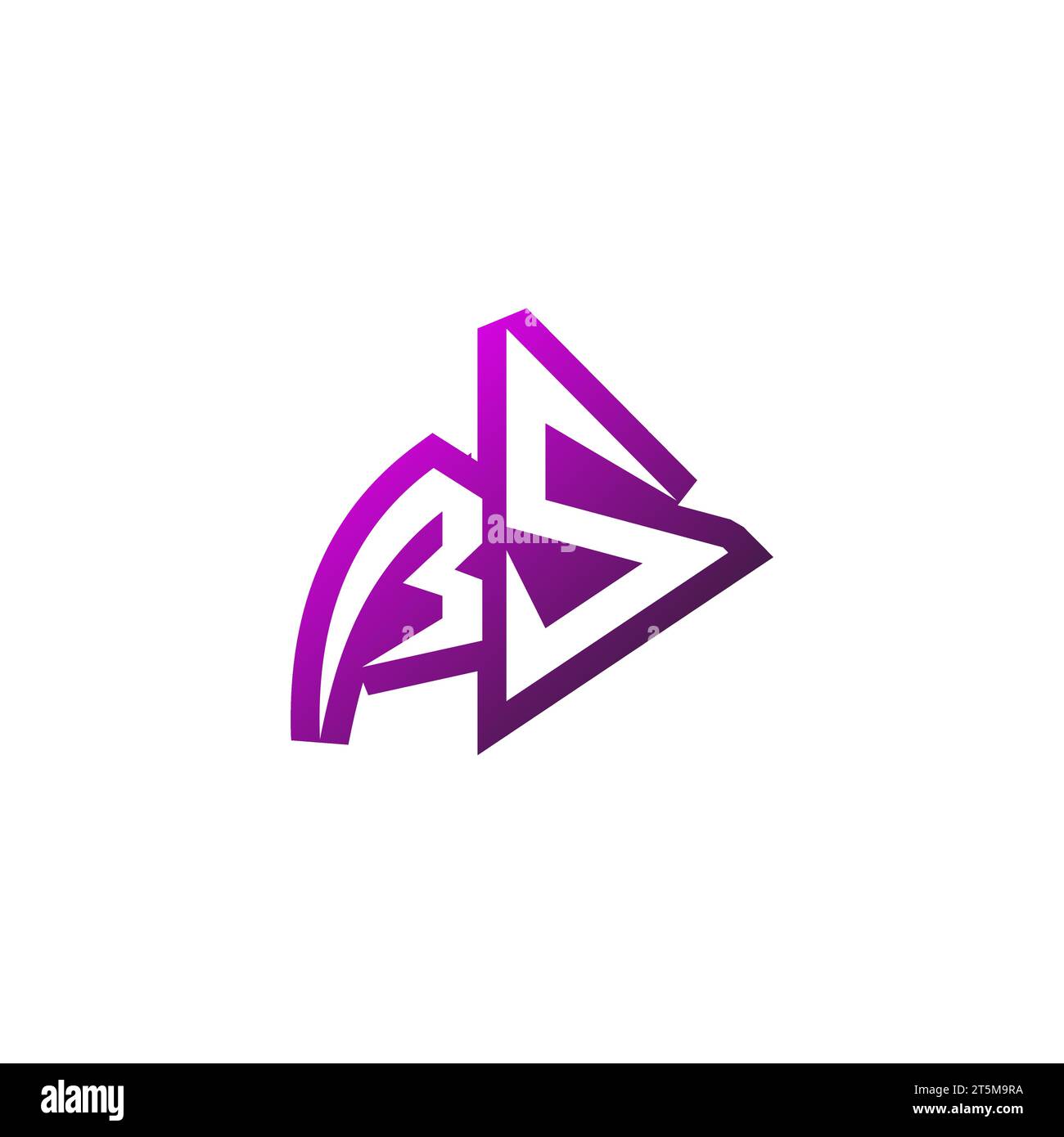 BS Premium emblem logo initial esport and gaming design concept Stock Vector