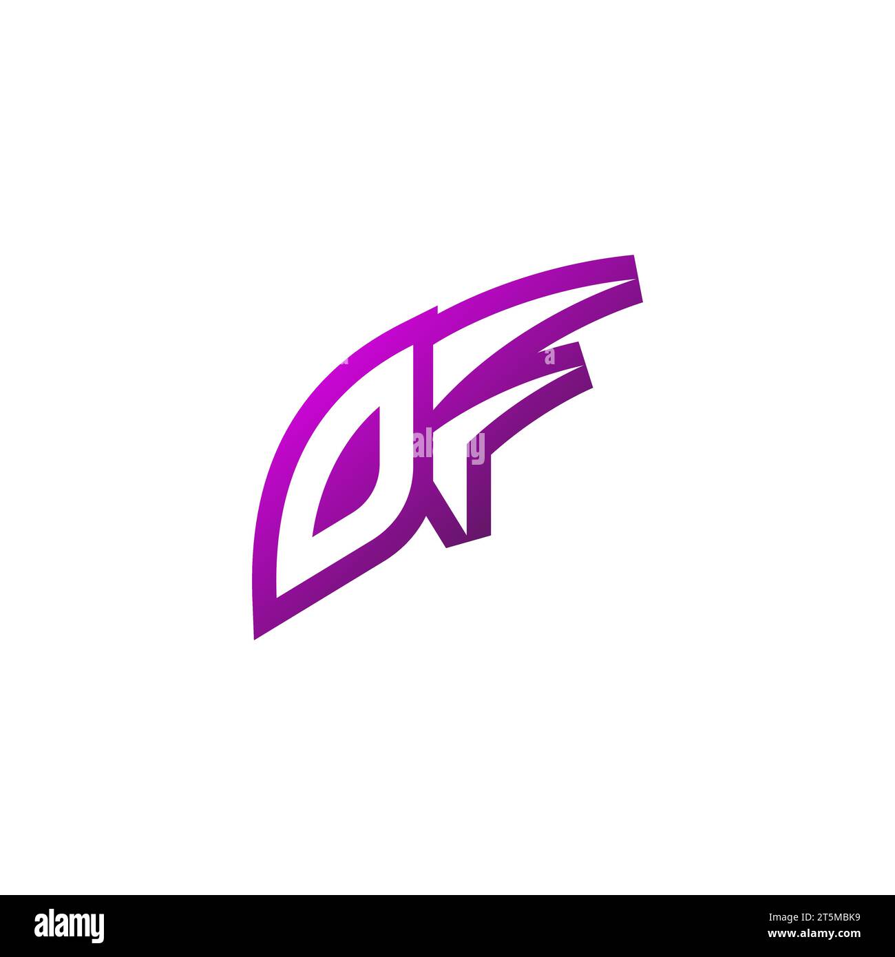 OF Premium emblem logo initial esport and gaming design concept Stock Vector