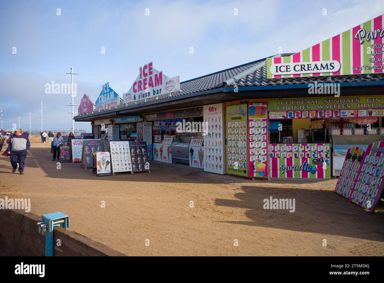 Huge variety of ice creams on sale at North Bracing, Skegness beach