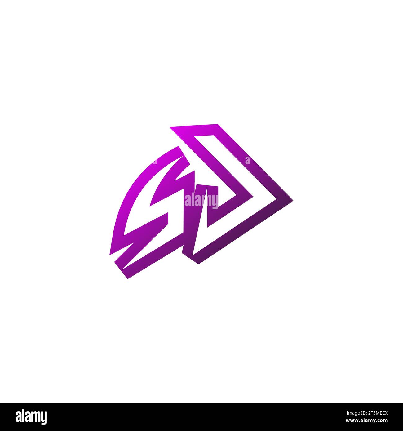 SJ Premium emblem logo initial esport and gaming design concept Stock Vector