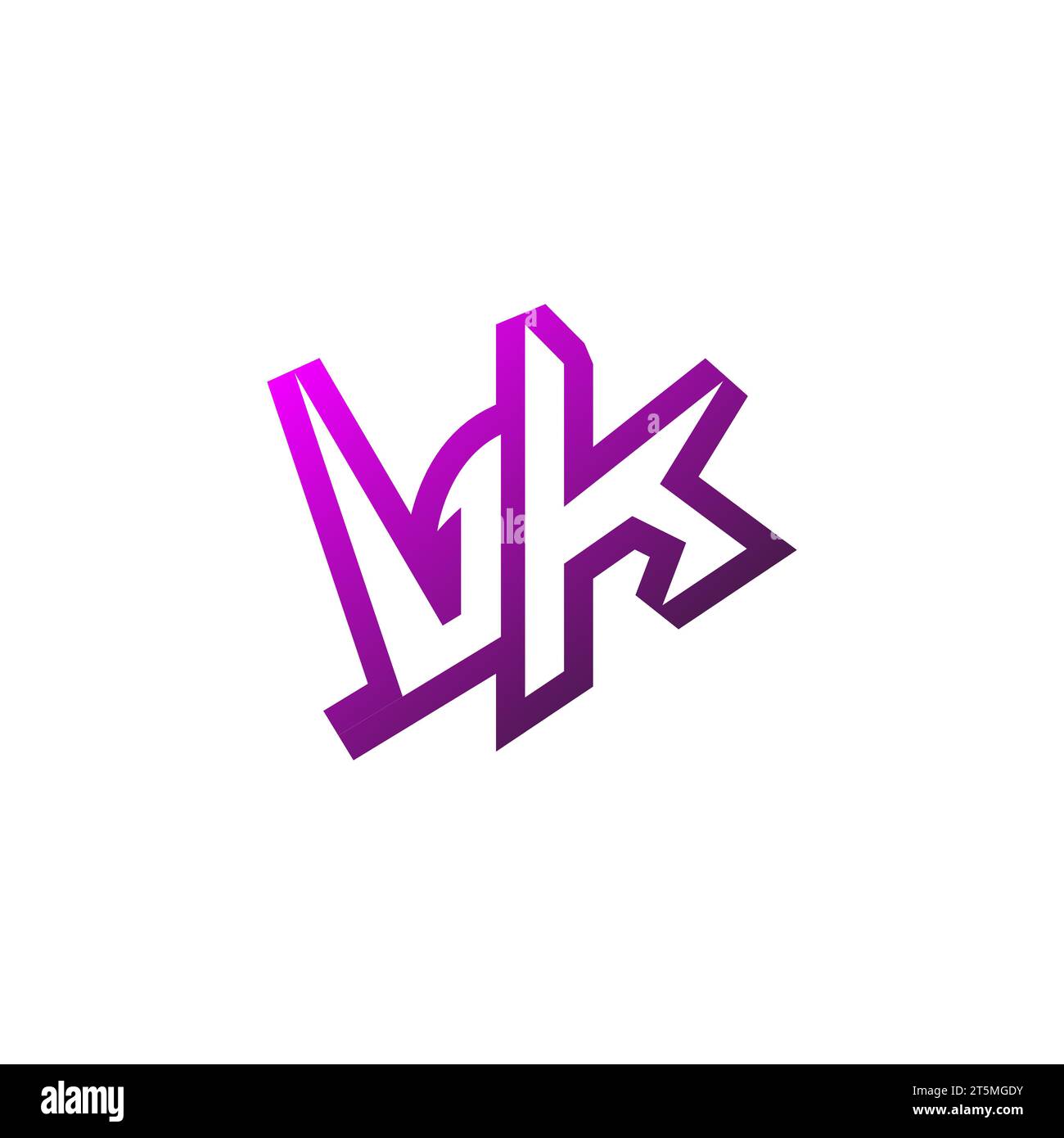 Vk initial gaming logo esports geometric designs Vector Image