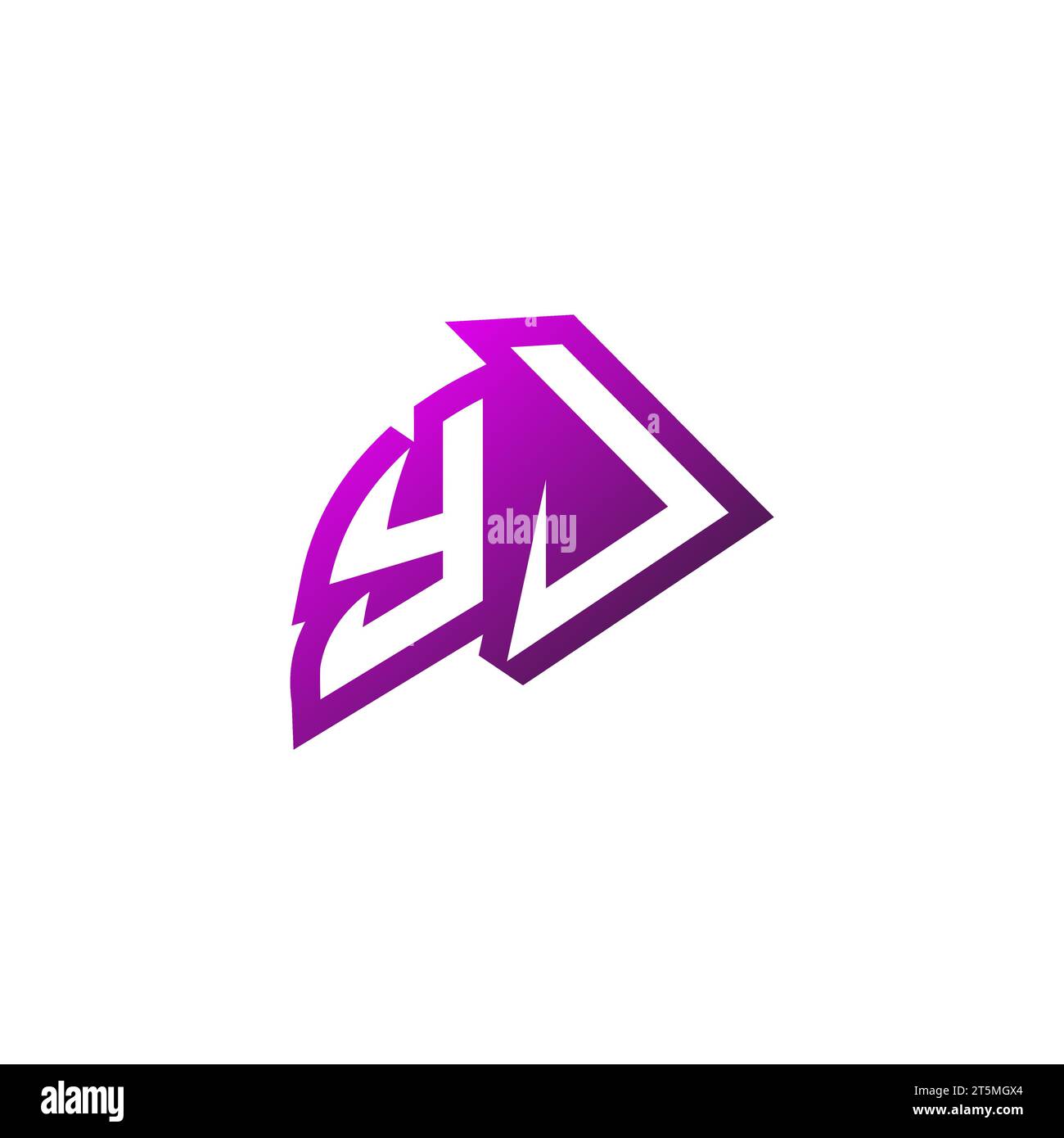 YJ Premium emblem logo initial esport and gaming design concept Stock Vector