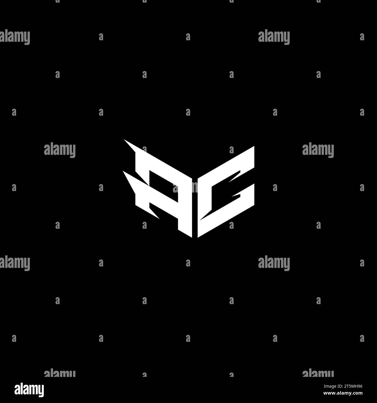 AC Premium emblem logo initial esport and gaming design concept Stock ...